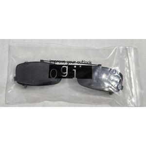 OGI Clip On Sunglasses Black Rectangular Eyeglass‎ Accessory Dark Lenses